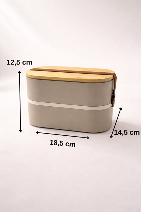 Hermia Caja de Almuerzo de Acero Inoxidable 1000 ml Gris